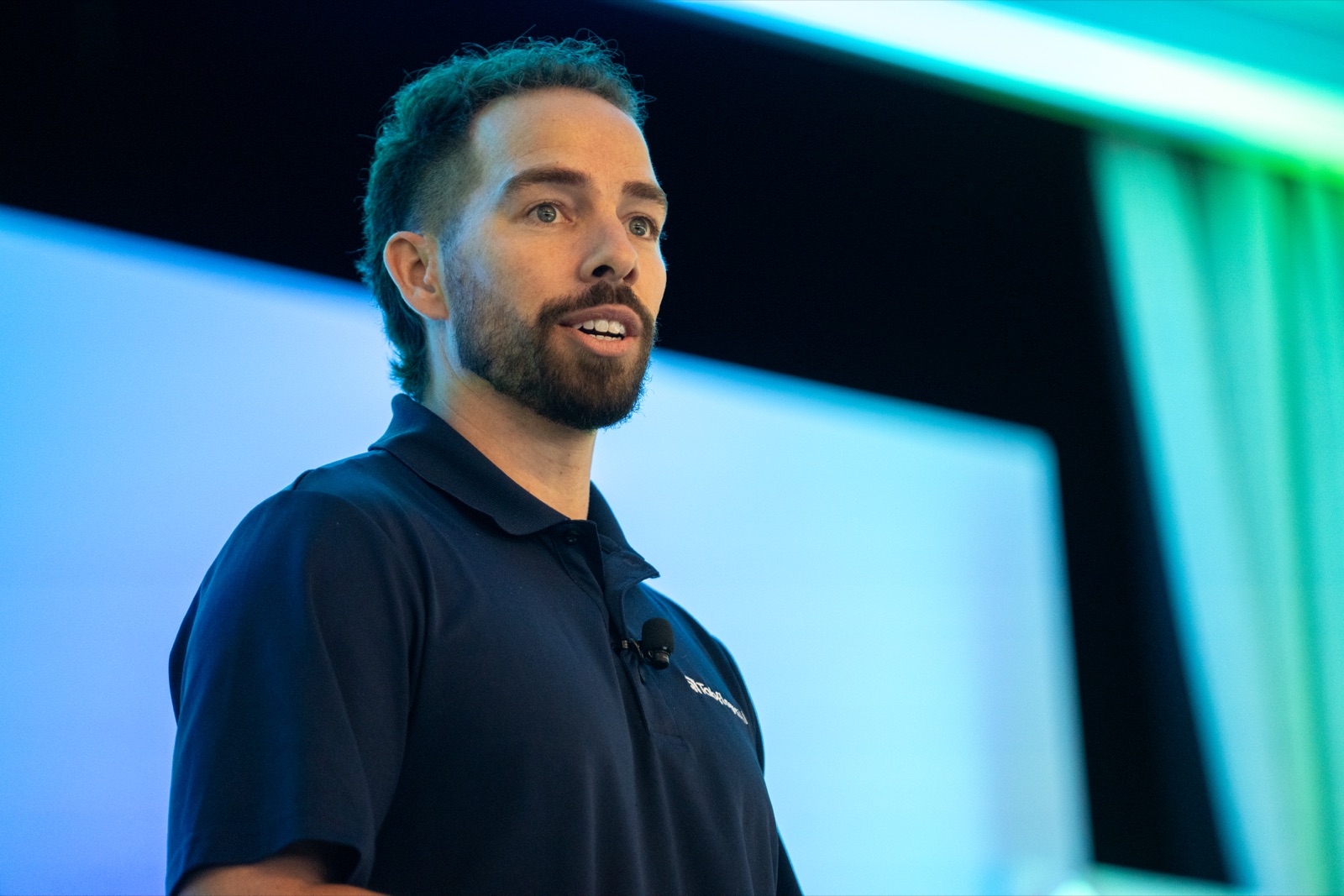 Speaker on stage at Palooza XVII